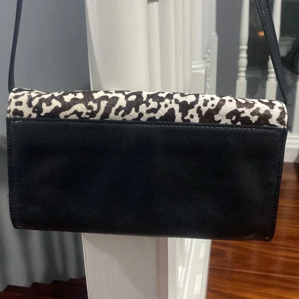 Michael Kors Haircalf Leather Robin Convertible Clutch/Shoulder Bag/Handbag